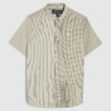 Green Slim Fit Spliced RR Shirt