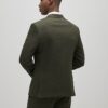 Green Slim Fit Textured Suit Jacket