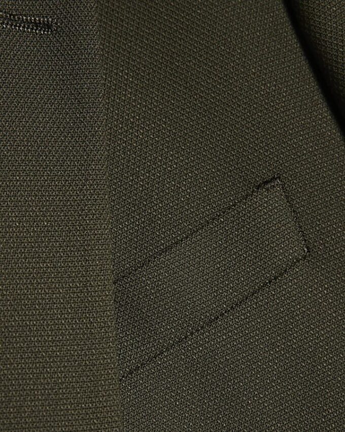 Green Slim Fit Textured Suit Jacket