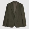 Green Slim Fit Textured Suit Jacket