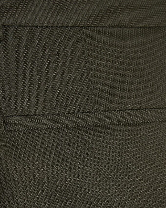 Green Slim Fit Textured Suit Trousers