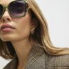 Green Square Cut Out Sunglasses