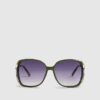 Green Square Cut Out Sunglasses