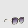 Green Square Cut Out Sunglasses
