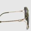 Green Square Cut Out Sunglasses