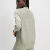 Green V Neck Ribbed Jumper