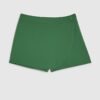 Green Wrap Button Detail Skort