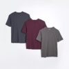 Grey 3 pack Muscle Fit T-Shirt
