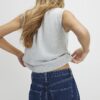 Grey Argyle Print Polo Tank Top