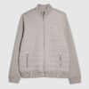 Grey Badged Funnel Neck Jacket