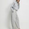 Grey Belted Balloon Leg Trousers
