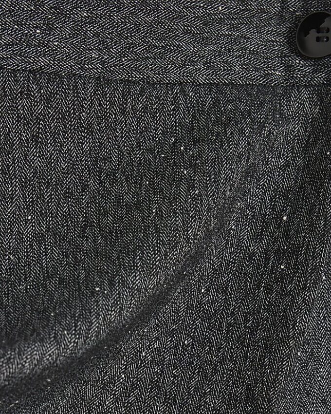 Grey Button Detail Wrap Skort