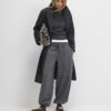 Grey Cosy Balloon Leg Joggers