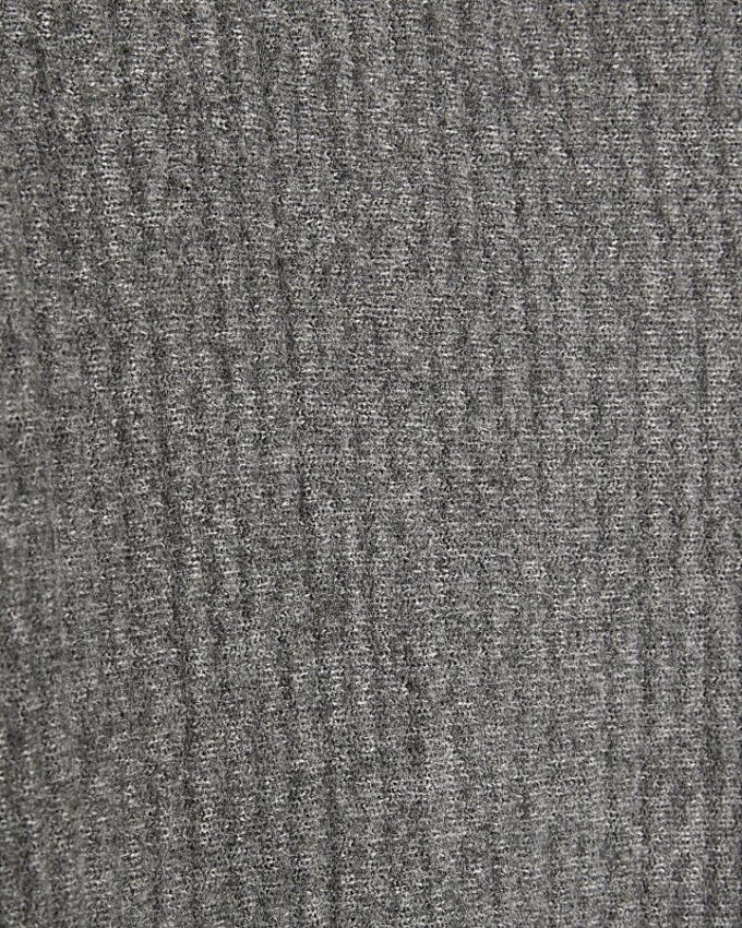 Grey Cosy Ribbed Wide Leg Trousers