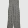 Grey Cosy Ribbed Wide Leg Trousers