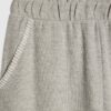 Grey Cosy Whipstitch Wide Leg Joggers