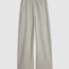 Grey Cosy Whipstitch Wide Leg Joggers