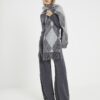 Grey Cosy Wide Leg Trousers