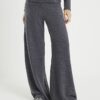 Grey Cosy Wide Leg Trousers