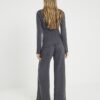Grey Cosy Wide Leg Trousers
