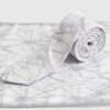 Grey Floral Tie And Handkerchief Set