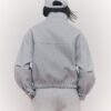 Grey Funnel Neck Bomber Jacket