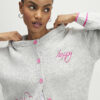 Grey Happy Heart Cardigan