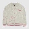 Grey Happy Heart Cardigan