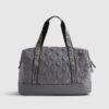 Grey Heart Quilted Holdall Bag