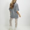 Grey Hybrid Lace Hem Dress