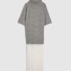 Grey Hybrid Lace Hem Dress