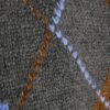 Grey Knitted V Neck Argyle Print Cardigan