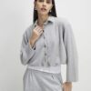 Grey Long Sleeve Cosy Bubble Hem Cardigan