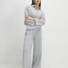 Grey Long Sleeve Cosy Bubble Hem Cardigan