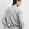 Grey Long Sleeve Cosy Bubble Hem Cardigan