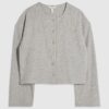 Grey Long Sleeve Cosy Button Through Cardigan