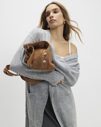 Grey Long Sleeve Cosy Maxi Cardigan