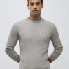 Grey Long Sleeve Muscle Fit Jumper