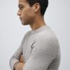 Grey Long Sleeve Muscle Fit Jumper