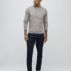 Grey Long Sleeve Muscle Fit Jumper