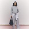 Grey Long Sleeve Zip up Bomber Sweatshirt