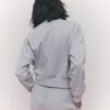 Grey Long Sleeve Zip up Bomber Sweatshirt