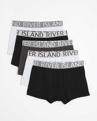 Grey Metallic Mix Pack Of 5 Trunks