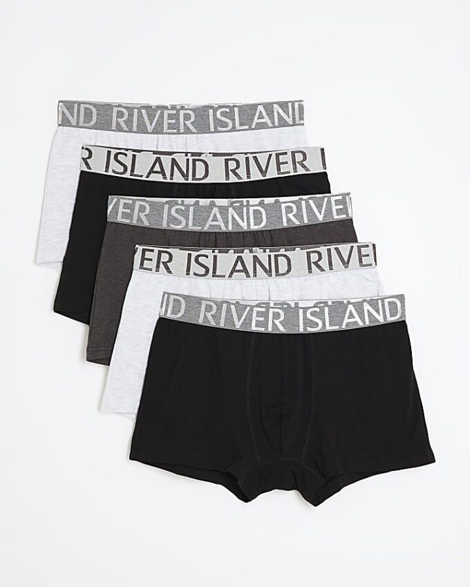 Grey Metallic Mix Pack Of 5 Trunks