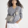 Grey Monogram Pocket Front Cross body bag