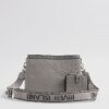 Grey Monogram Pocket Front Cross body bag