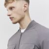 Grey Muscle Fit Bomber Jacket