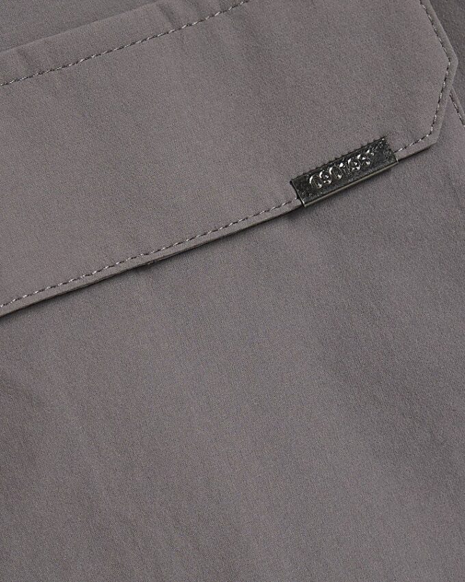 Grey Muscle Fit Bomber Jacket