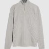 Grey Muscle Fit Knitted Funnel Jumper