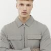 Grey Muscle Fit Shacket